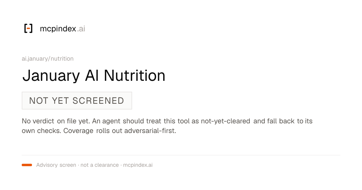January AI Nutrition (ai.january/nutrition@0.1.0)