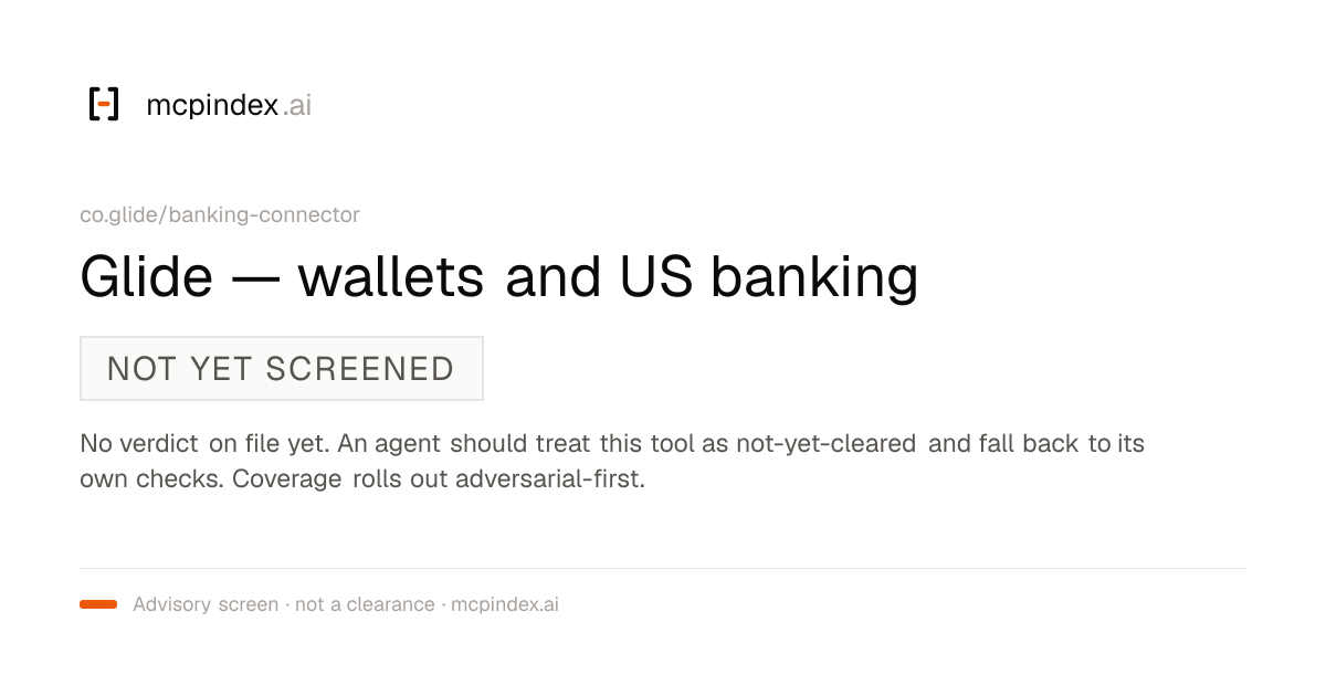 Glide — wallets and US banking (co.glide/banking-connector@1.1.0)