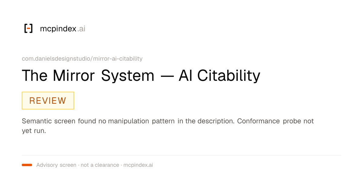 The Mirror System — AI Citability (com.danielsdesignstudio/mirror-ai-citability@1.2.6)