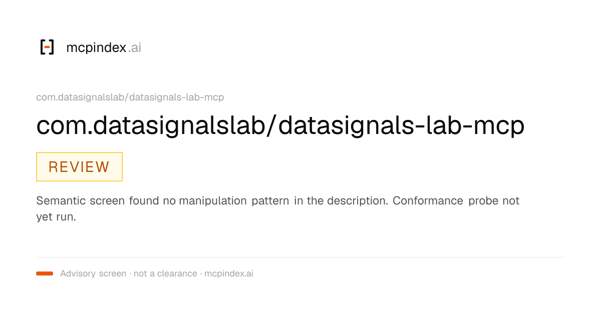 com.datasignalslab/datasignals-lab-mcp (com.datasignalslab/datasignals-lab-mcp@1.7.0)