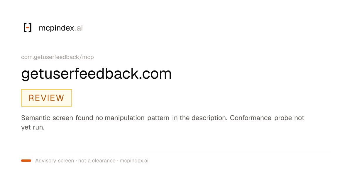 getuserfeedback.com (com.getuserfeedback/mcp@0.1.49)