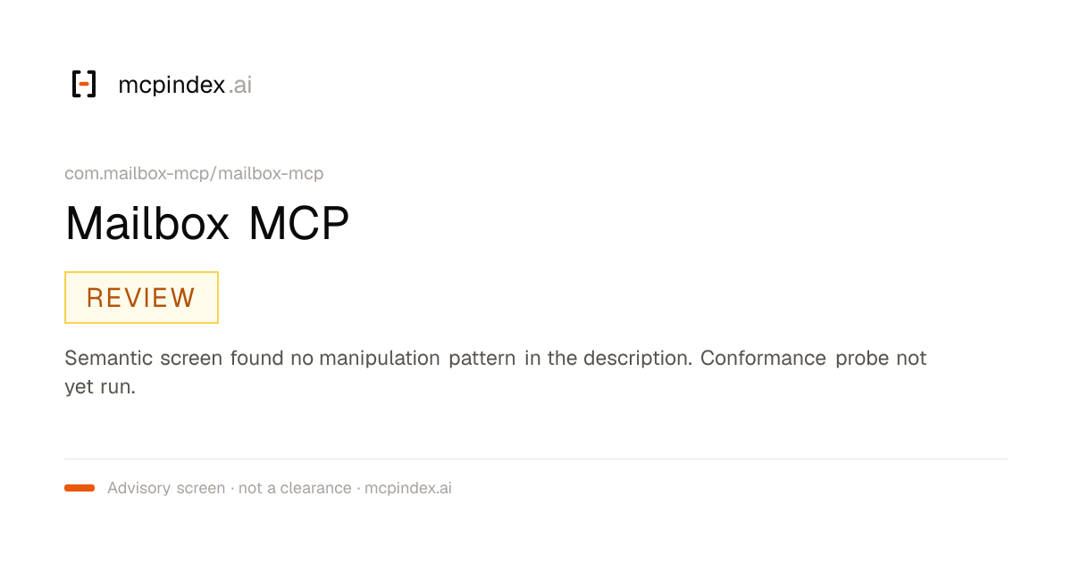 Mailbox MCP (com.mailbox-mcp/mailbox-mcp@1.20.0)