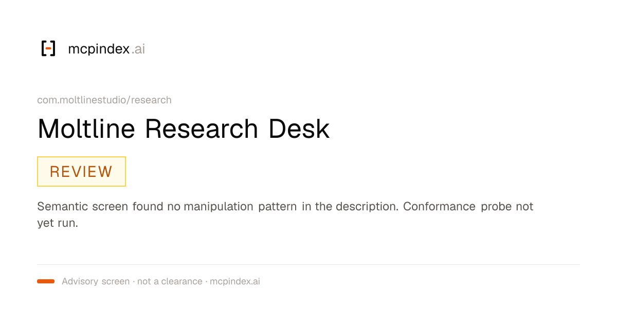 Moltline Research Desk (com.moltlinestudio/research@1.2.0)
