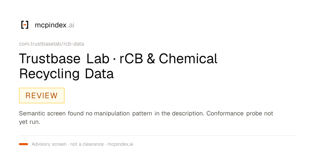 Trustbase Lab · rCB & Chemical Recycling Data (com.trustbaselab/rcb-data@1.10.0)