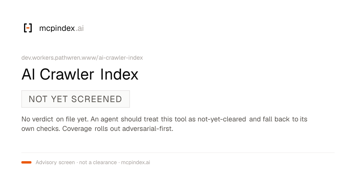 AI Crawler Index (dev.workers.pathwren.www/ai-crawler-index@1.1.0)