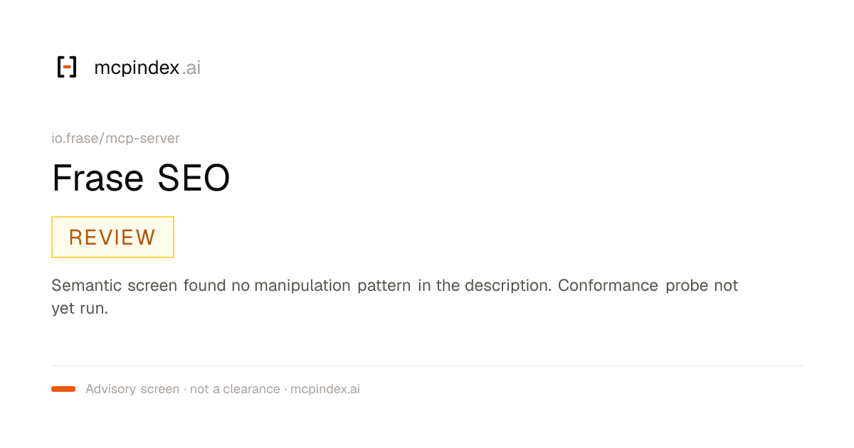 Frase SEO (io.frase/mcp-server@0.7.1)