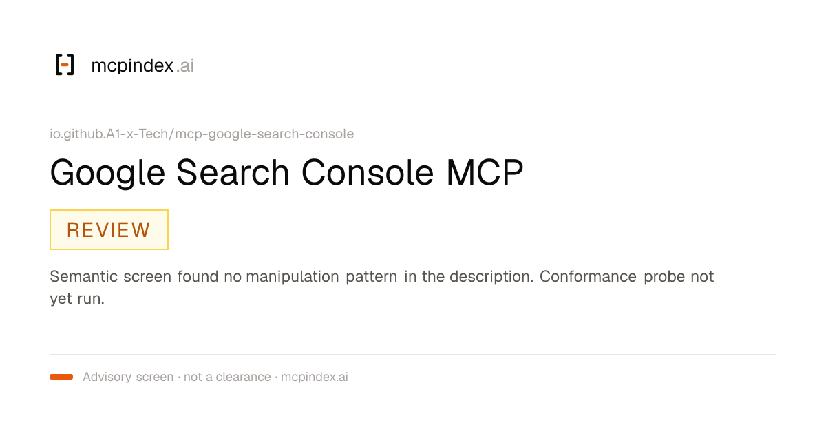 Google Search Console MCP (io.github.A1-x-Tech/mcp-google-search-console@1.1.0)