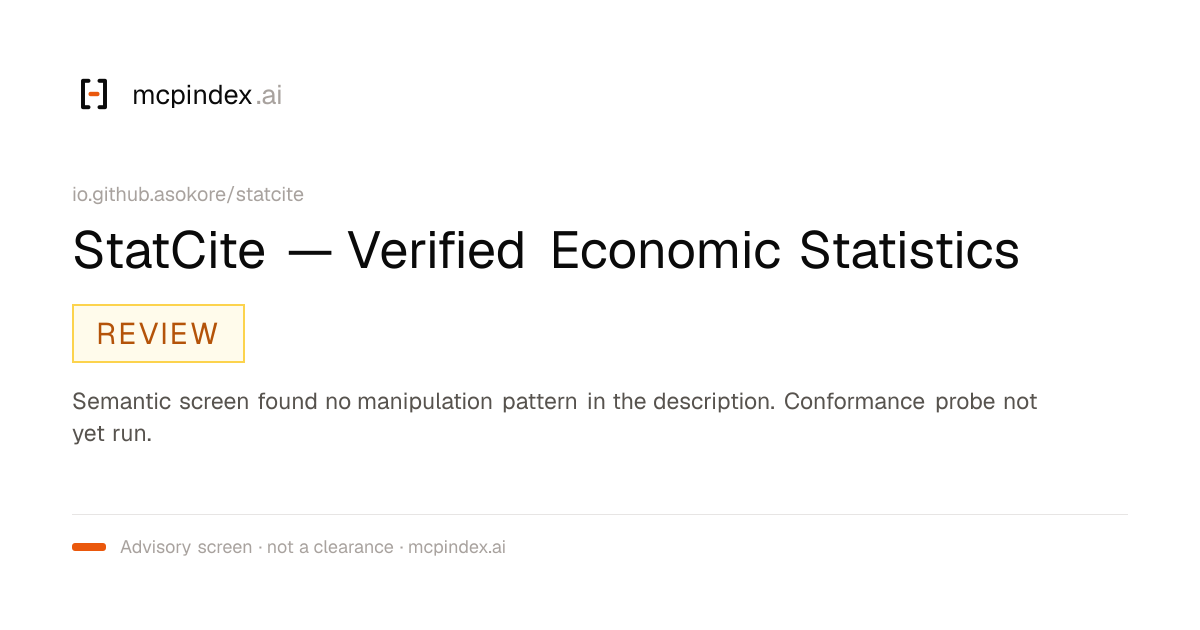 StatCite — Verified Economic Statistics (io.github.asokore/statcite@1.12.3)