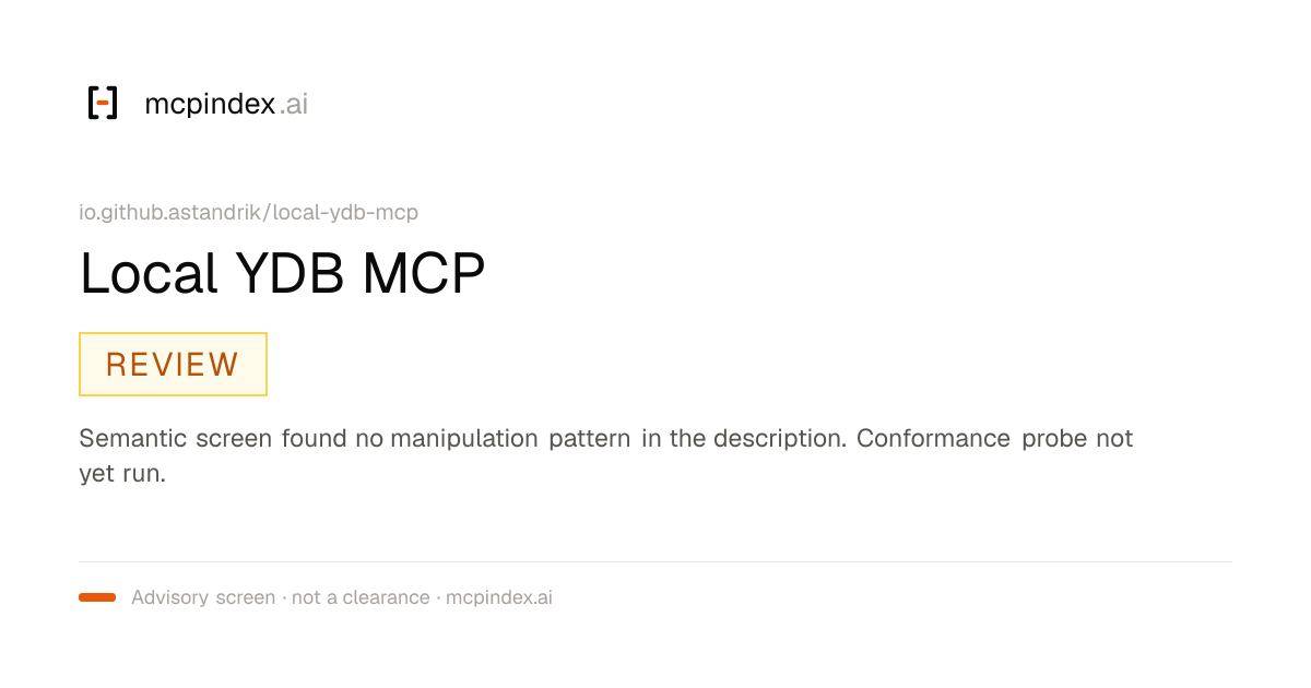 Local YDB MCP (io.github.astandrik/local-ydb-mcp@0.18.2)