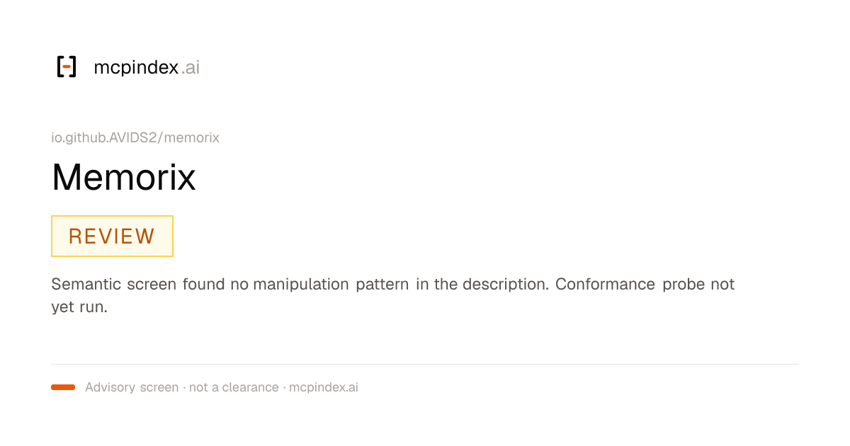 Memorix (io.github.AVIDS2/memorix@1.7.1)