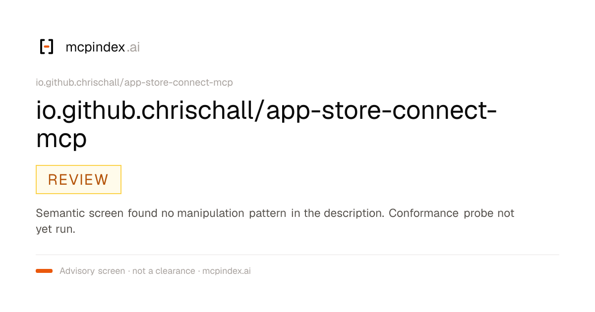 io.github.chrischall/app-store-connect-mcp (io.github.chrischall/app-store-connect-mcp@0.3.0)