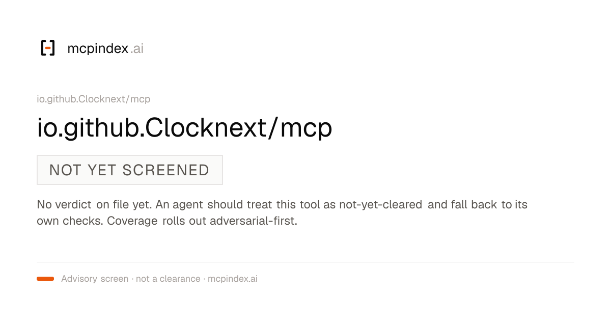 io.github.Clocknext/mcp (io.github.Clocknext/mcp@0.7.1)