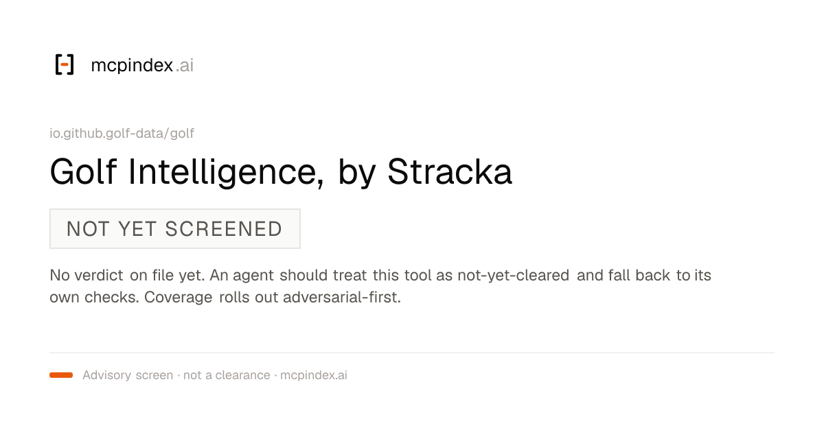 Golf Intelligence, by Stracka (io.github.golf-data/golf@1.0.0)