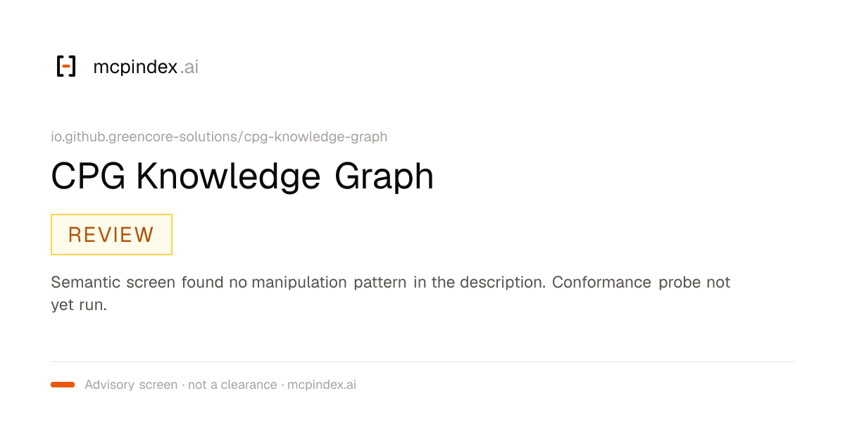 CPG Knowledge Graph (io.github.greencore-solutions/cpg-knowledge-graph@1.2.4)