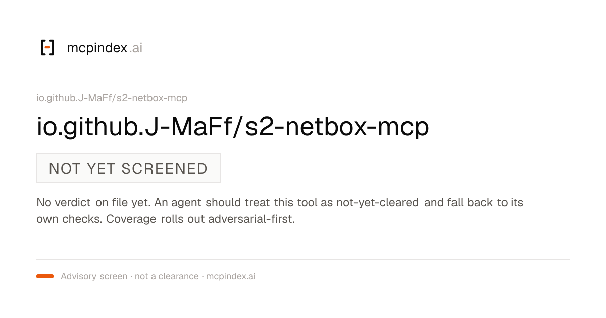io.github.J-MaFf/s2-netbox-mcp (io.github.J-MaFf/s2-netbox-mcp@0.2.3)