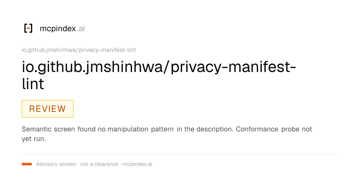 io.github.jmshinhwa/privacy-manifest-lint (io.github.jmshinhwa/privacy-manifest-lint@0.1.3)