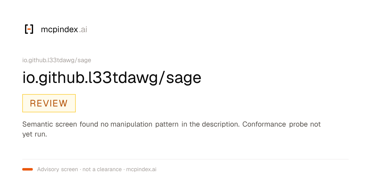 io.github.l33tdawg/sage (io.github.l33tdawg/sage@11.19.9)