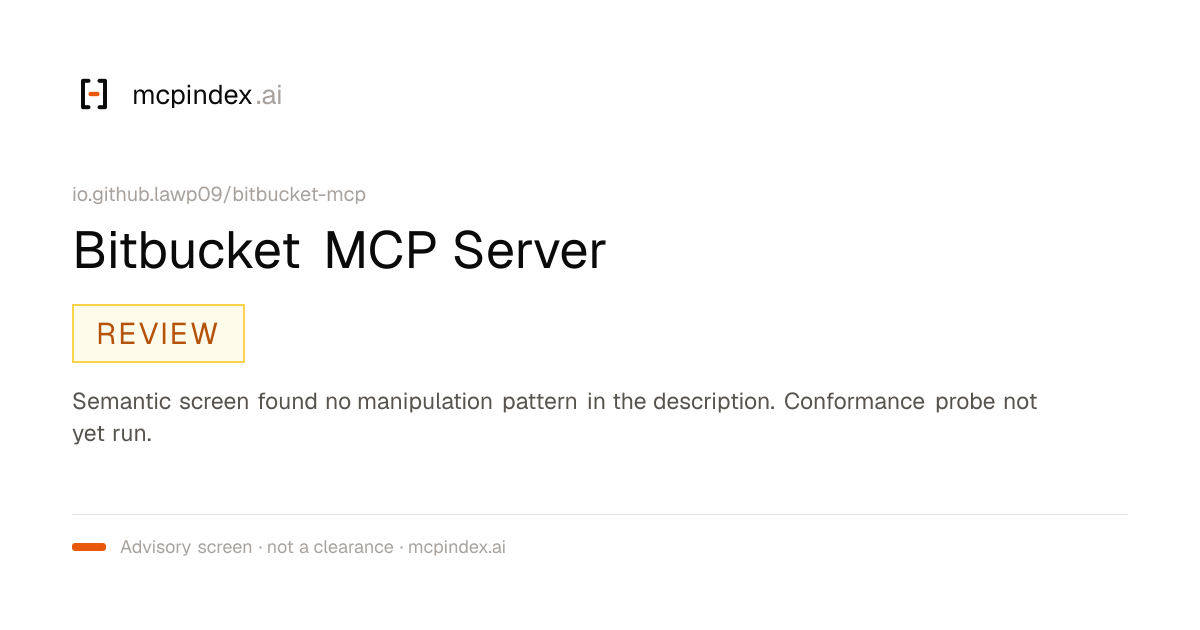 Bitbucket MCP Server (io.github.lawp09/bitbucket-mcp@1.26.1)
