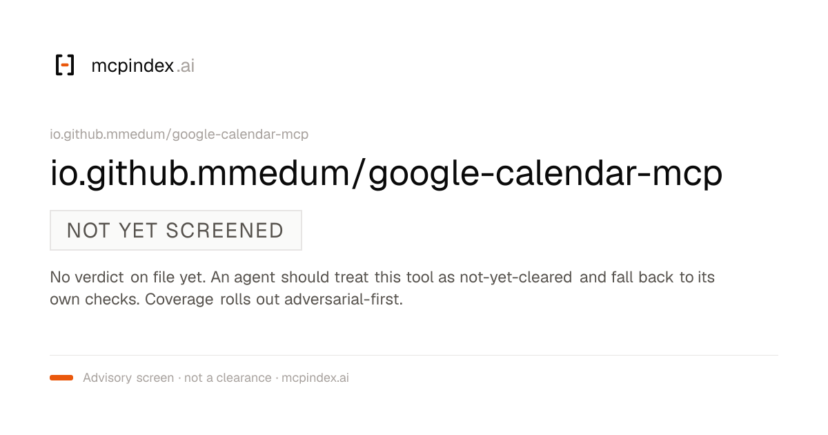 io.github.mmedum/google-calendar-mcp (io.github.mmedum/google-calendar-mcp@1.0.0)