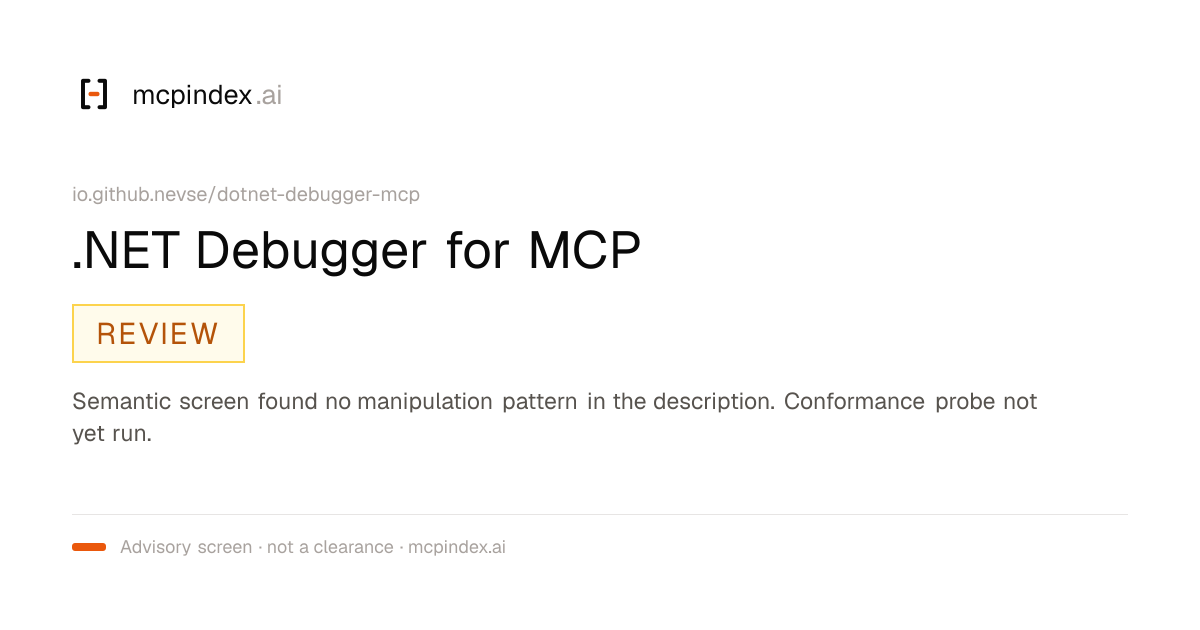 .NET Debugger for MCP (io.github.nevse/dotnet-debugger-mcp@0.3.0)