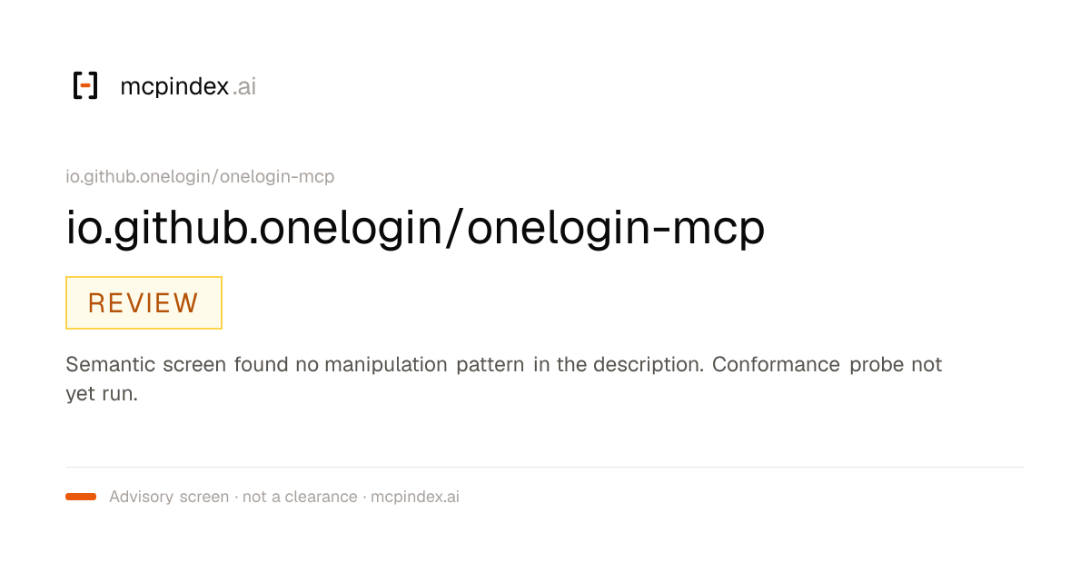 io.github.onelogin/onelogin-mcp (io.github.onelogin/onelogin-mcp@1.2.0)
