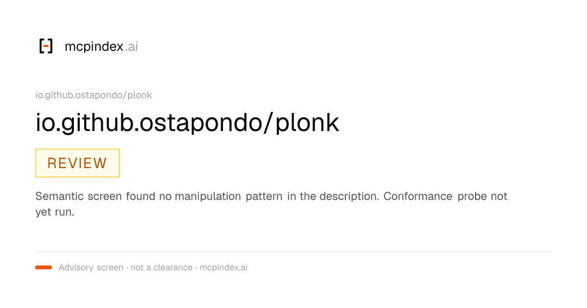 io.github.ostapondo/plonk (io.github.ostapondo/plonk@0.3.1)