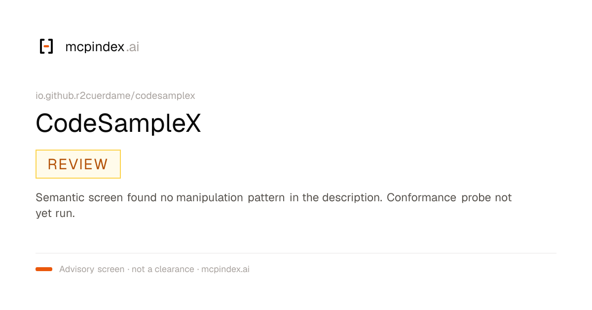 CodeSampleX (io.github.r2cuerdame/codesamplex@0.1.69)