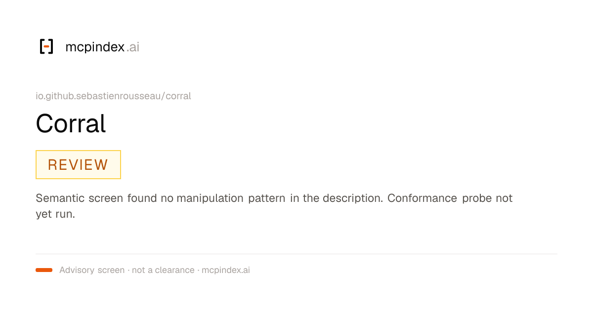 Corral (io.github.sebastienrousseau/corral@0.0.25)