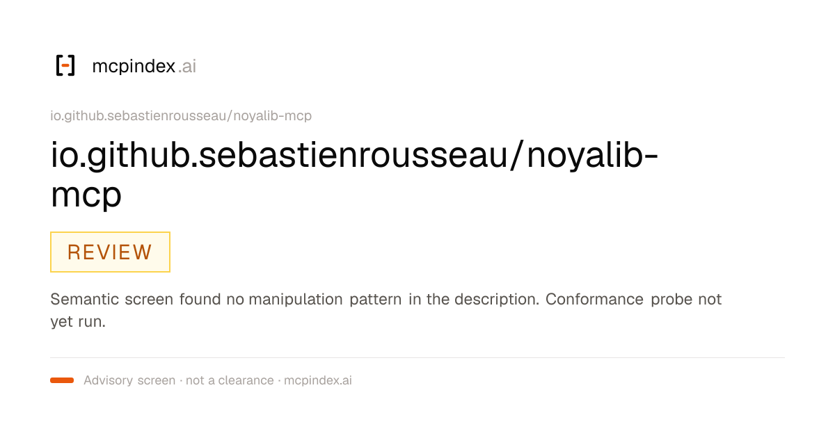 io.github.sebastienrousseau/noyalib-mcp (io.github.sebastienrousseau/noyalib-mcp@0.0.51)