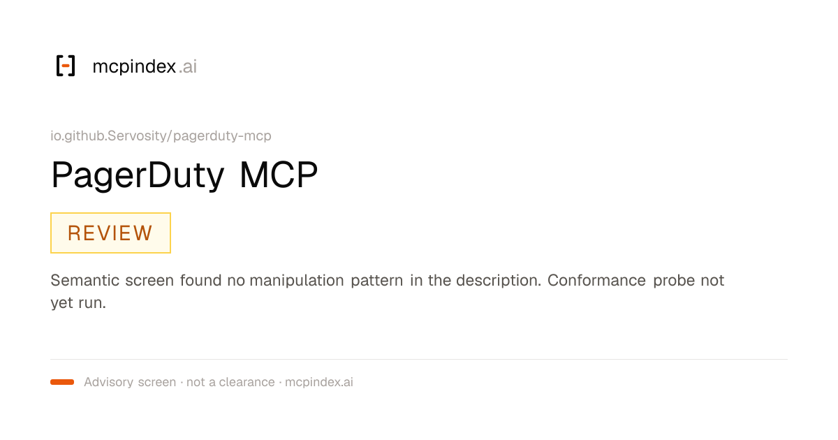 PagerDuty MCP (io.github.Servosity/pagerduty-mcp@0.1.2)