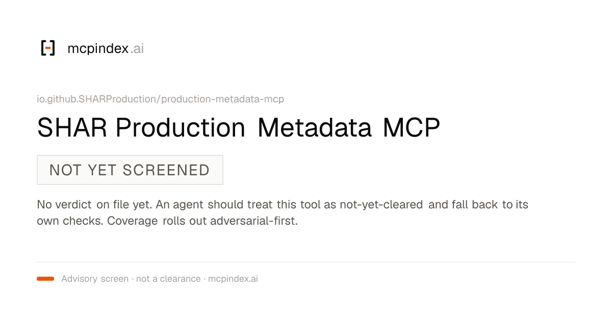 SHAR Production Metadata MCP (io.github.SHARProduction/production-metadata-mcp@1.0.1)