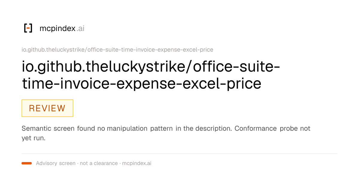 io.github.theluckystrike/office-suite-time-invoice-expense-excel-price (io.github.theluckystrike/office-suite-time-invoice-expense-excel-price@0.2.3)