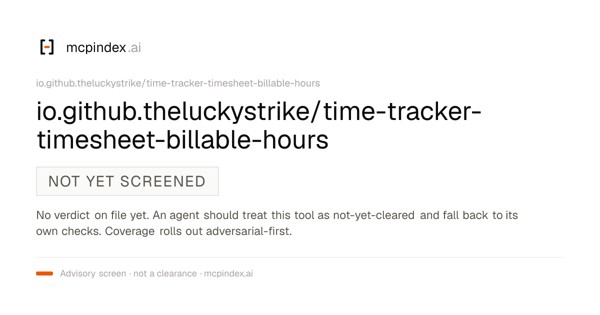 io.github.theluckystrike/time-tracker-timesheet-billable-hours (io.github.theluckystrike/time-tracker-timesheet-billable-hours@0.2.0)