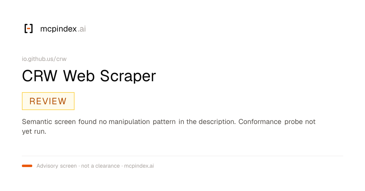 CRW Web Scraper (io.github.us/crw@0.35.1)