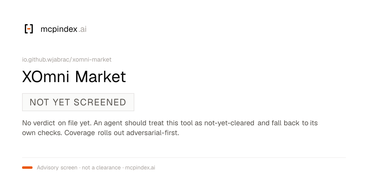 XOmni Market (io.github.wjabrac/xomni-market@0.1.0)