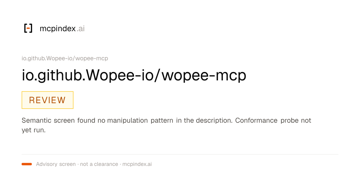 io.github.Wopee-io/wopee-mcp (io.github.Wopee-io/wopee-mcp@1.29.1)