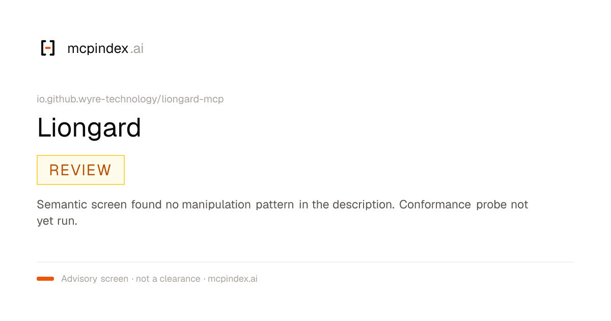 Liongard (io.github.wyre-technology/liongard-mcp@2.3.7)