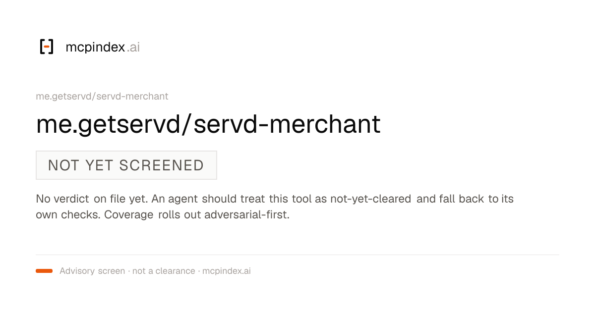 me.getservd/servd-merchant (me.getservd/servd-merchant@1.4.0)