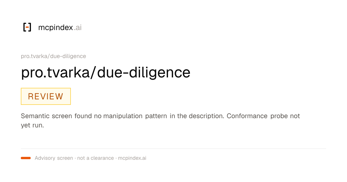 pro.tvarka/due-diligence (pro.tvarka/due-diligence@1.3.0)
